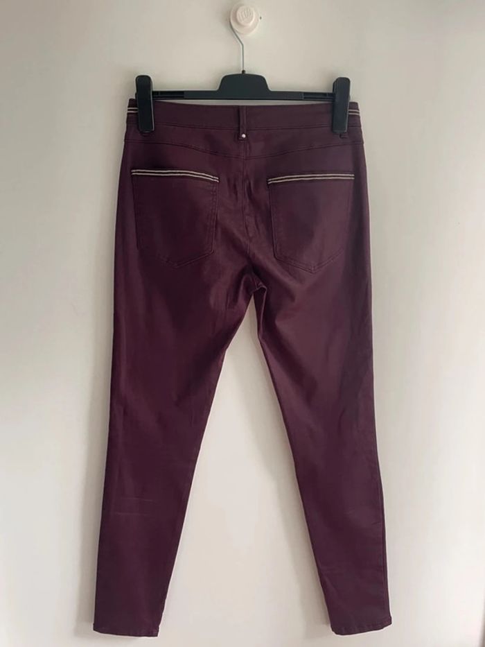 Pantalon slim bordeaux Morgan - photo numéro 5