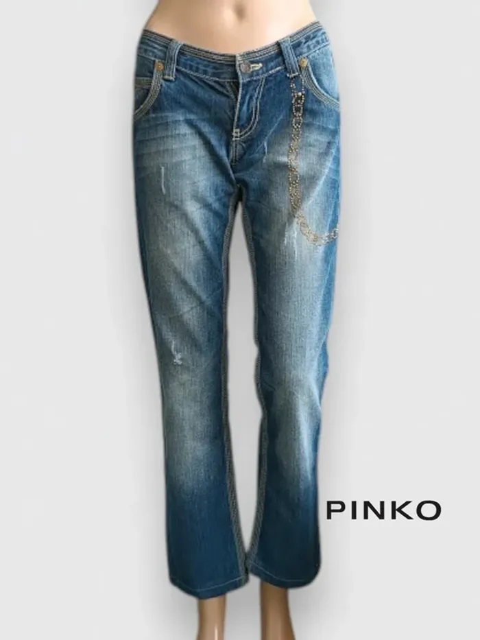 Jean Pinko vintage y2k , coupe straight  ,taille basse , 100 % coton