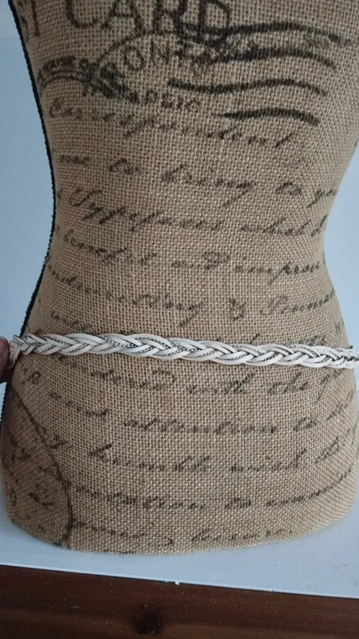 Ceinture fine beige chaînette 95 cm femme - photo numéro 9