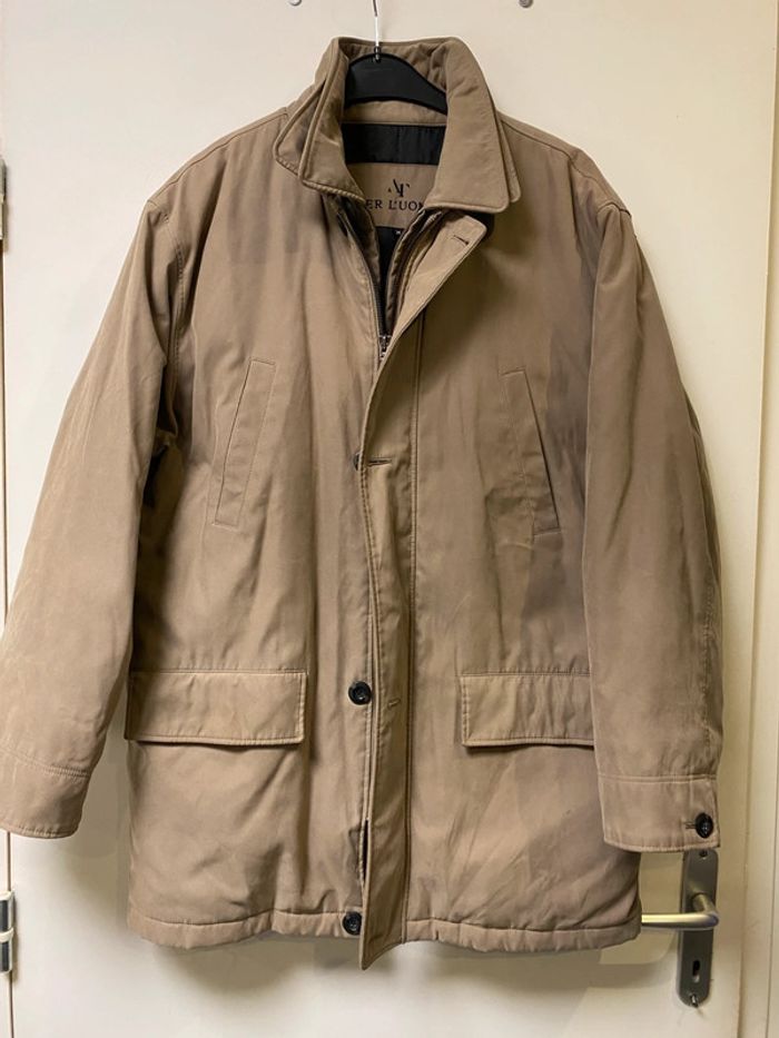 Superbe caban beige Armand Thiery avec veste doublure intérieure taille M