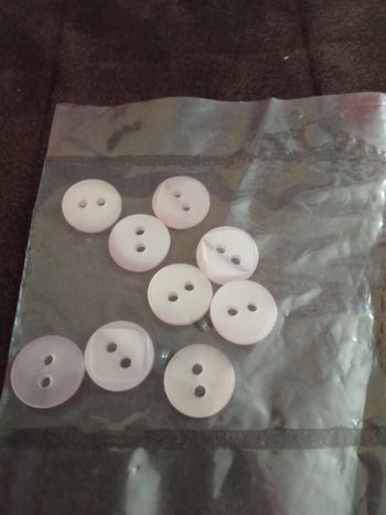 Lot de 9 Boutons Roses Clairs - Neufs