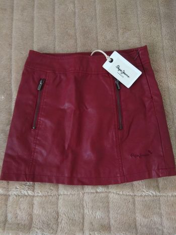 Jupe neuve Pepe Jean 6 ans simili cuir enfant fille