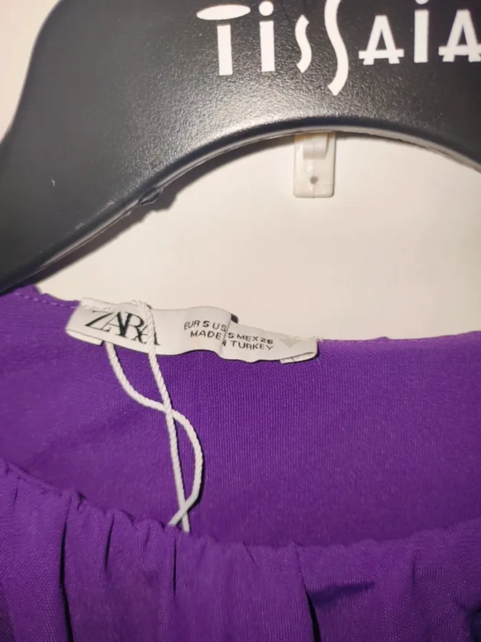 Top court violet Zara neuf sans étiquette taille S - photo numéro 3