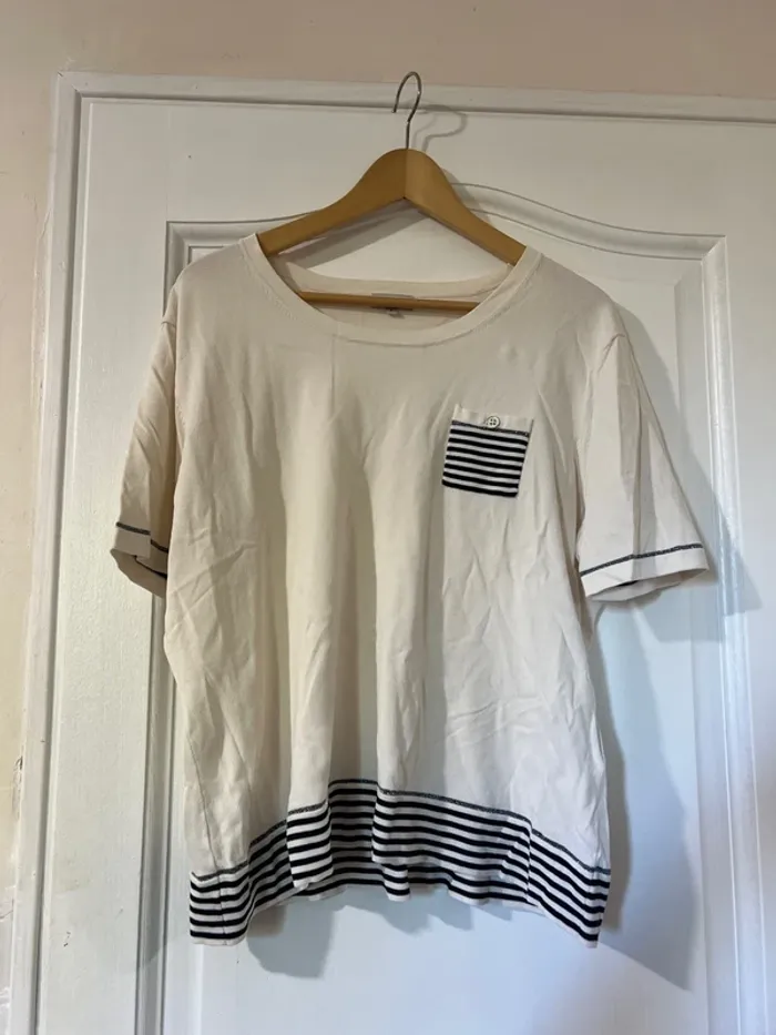 Superbe haut type marinière - taille s - un jour ailleurs - viscose qualitatif - photo numéro 2