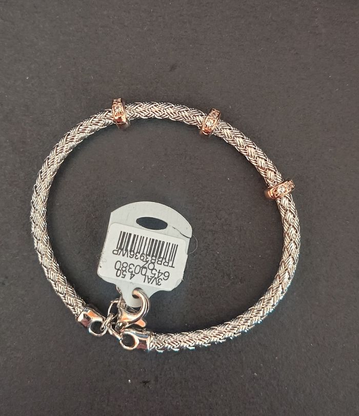 Bracelet Valenzi pour Enfant. Argent blanc et rose 925, et oxydes de zirconium. Neuf - photo numéro 2