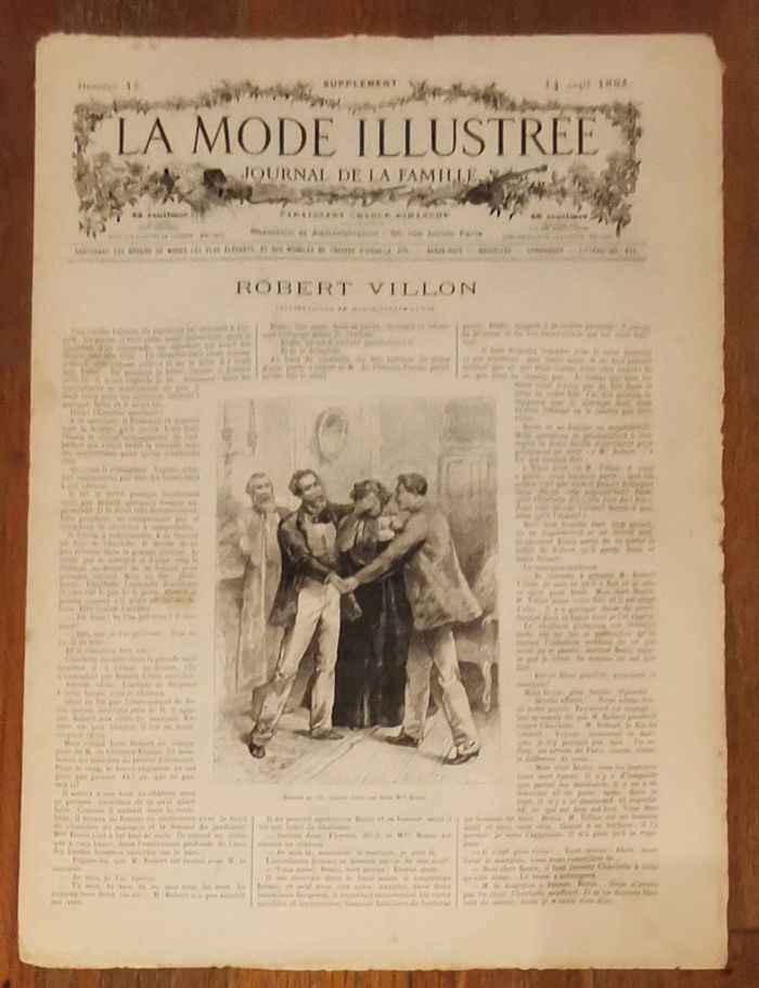 Journal la mode illustrée supplément 14 avril 1895 N°15 vintage
