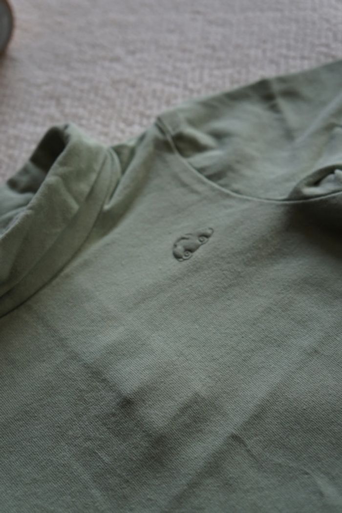 Tee shirt manches longues col haut 6 mois - photo numéro 2