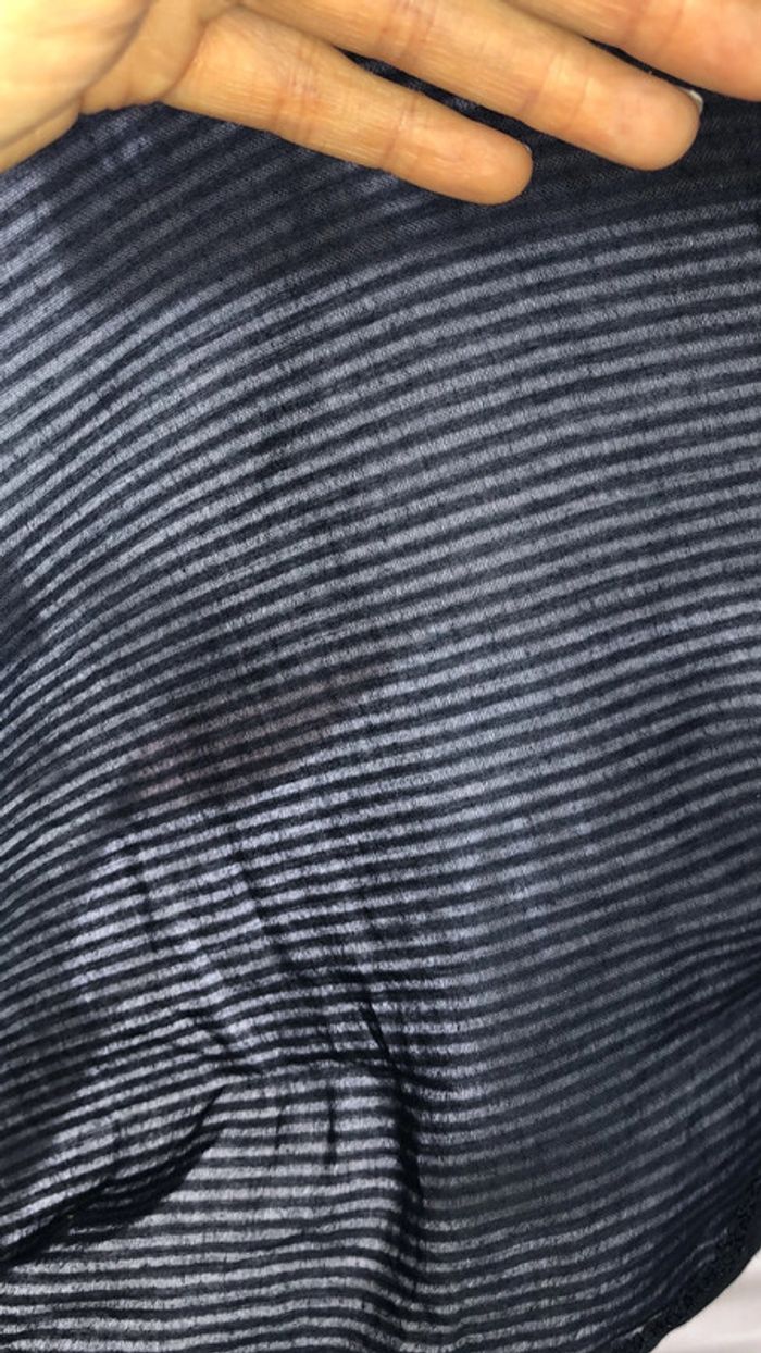 Chemise blouse bleu marine fine - photo numéro 3