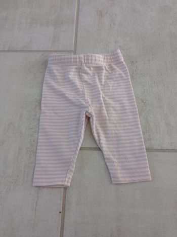 Leggings rose et blanc