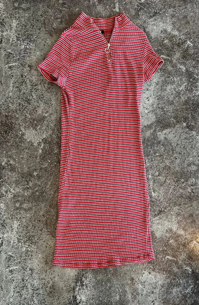 Robe longue rouge femme Jennyfer taille M Long red dress Langes rotes DamenkleidAbito lungo rosso