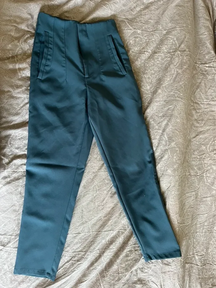 Pantalon droit bleu