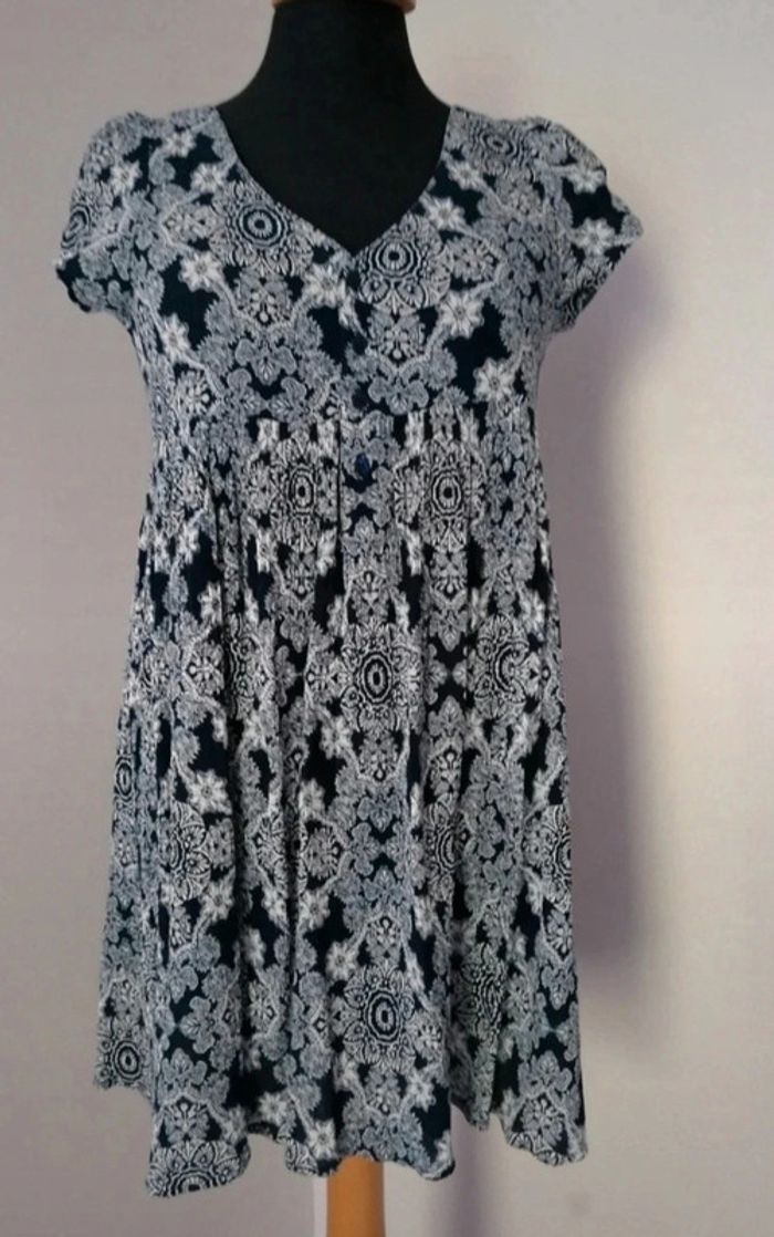 Robe de plage boutonnée bleue Jennyfer taille 36 - photo numéro 7