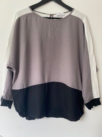 T-shirt ample manches longues tricolore