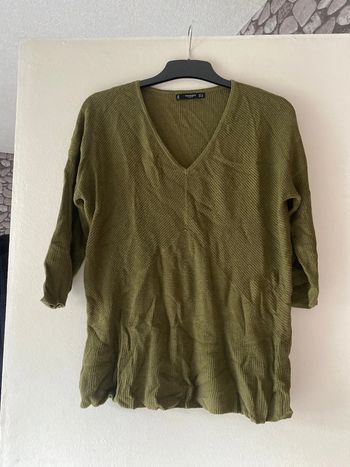 Pull verte kaki mango taille S