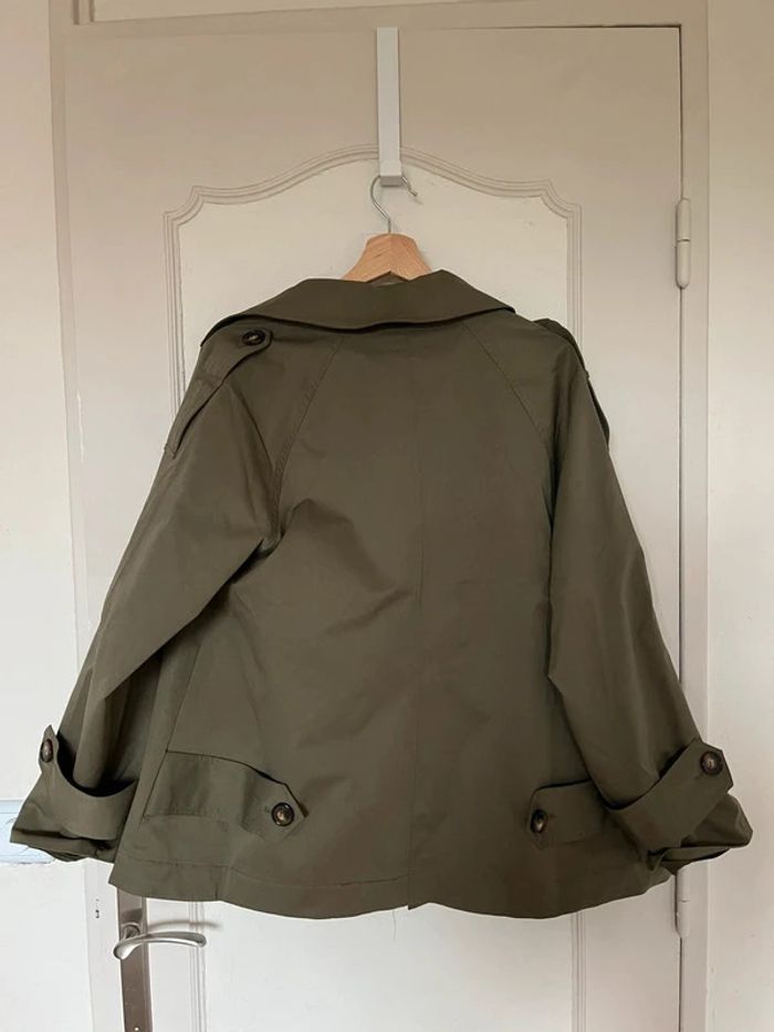 Trench court veste manteau coupe vent kaki Attrait Paris Taille L – Neuf avec étiquette - photo numéro 4