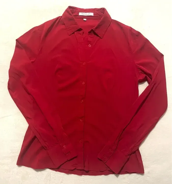 Chemise rouge - Cinelle Boutique - Taille M - Femme - photo numéro 1