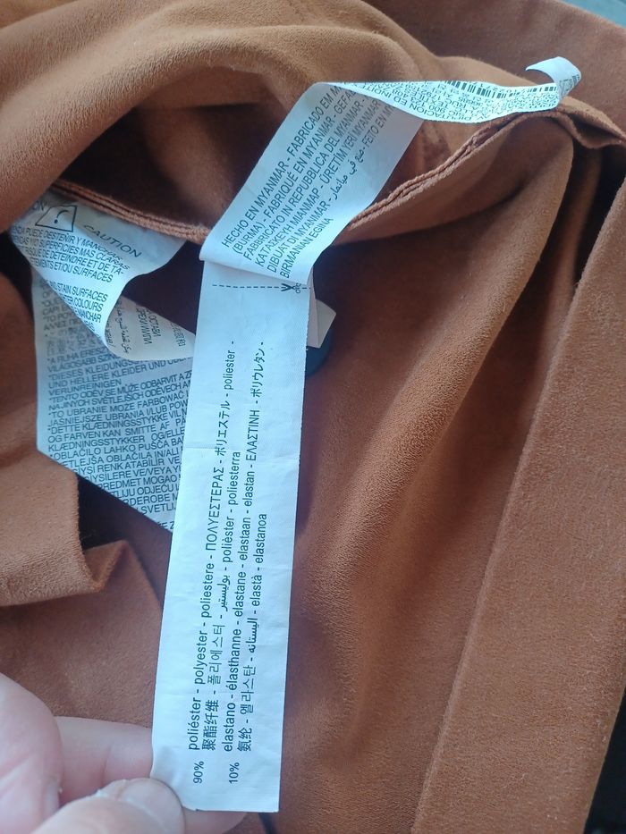 Mini jupe femme zara en daim marron M très bon état - photo numéro 5