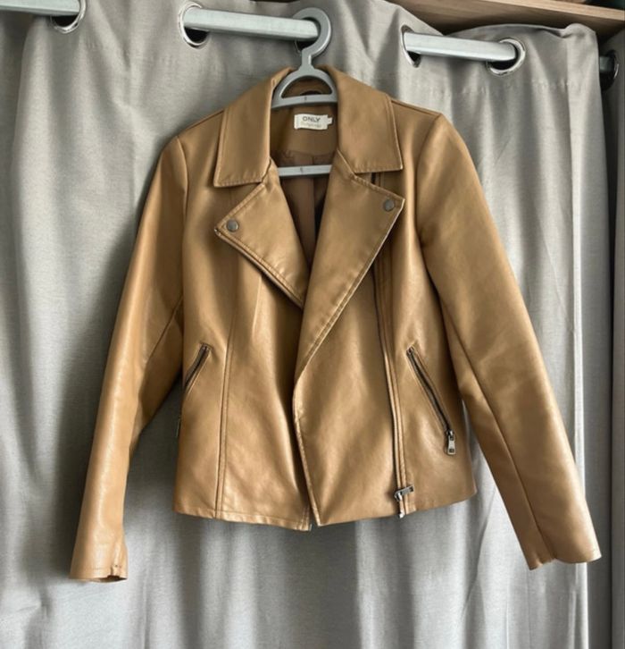 Veste simili cuir marron 36 - photo numéro 2