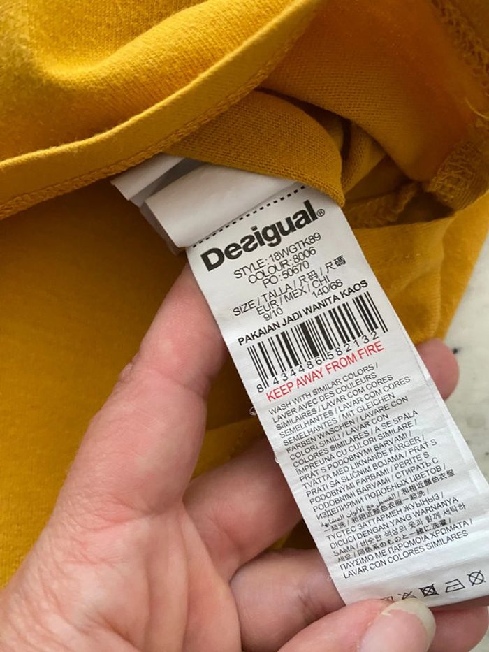 T-shirt manches longues jaune Desigual 9/10ans - photo numéro 7