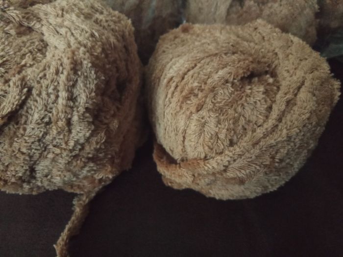 Lot de 9 Pelotes Fantaisies Marron Clair uni (95g chacune environ) - Neuves - photo numéro 2