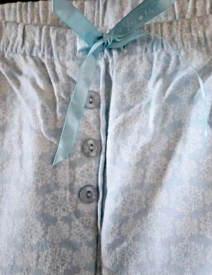 Pyjama blanc bleu nounours Me to You New Look Taille 44 (40/42) Neuf - photo numéro 9