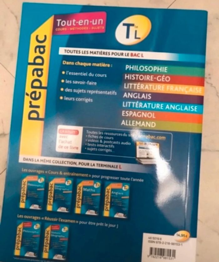 Prépa bac tout-en-un Terminale L - photo numéro 2