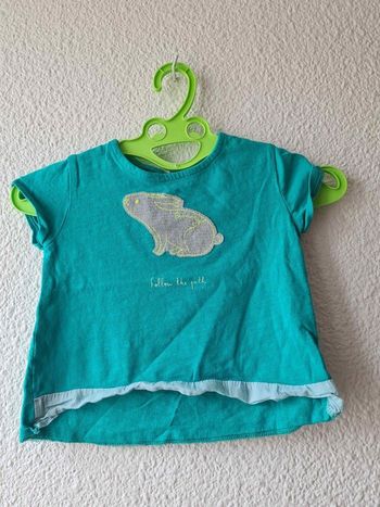 tee-shirt bleu turquoise Zara