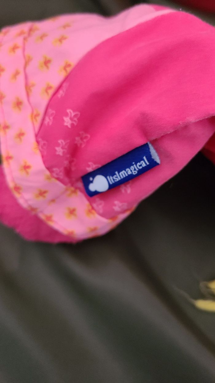 Peluche doudou poupée marionnette ITSLMAGICAL rose - photo numéro 8