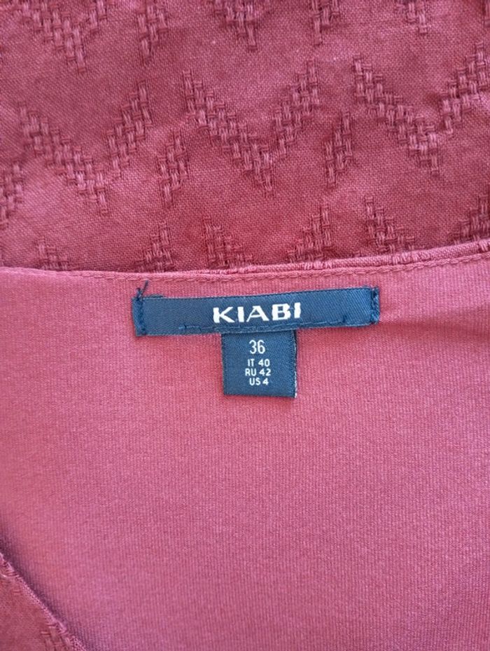 Robe bordeaux Kiabi taille 36 - photo numéro 3