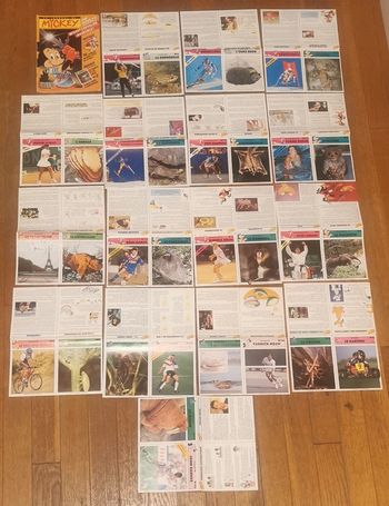 Ancien journal de mickey n°1955 + 64 fiches vintage
