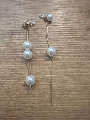Boucles d’oreilles asymétriques perles