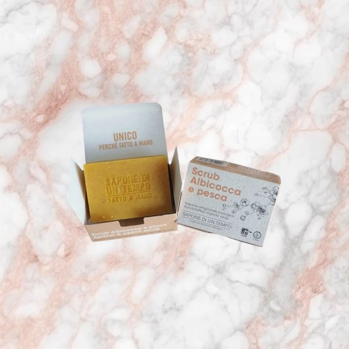 Savon exfoliant artisanal Bio Corps & Visage- Pêche & Abricot - Sapone di un Tempo - photo numéro 4