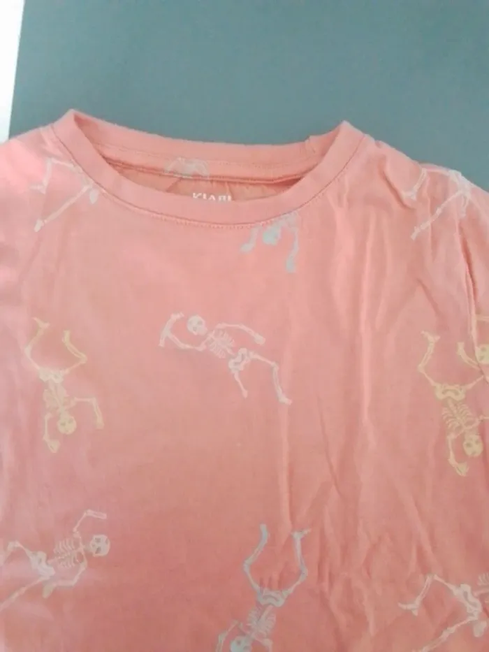 T-shirt squelette corail 5 ans - photo numéro 2