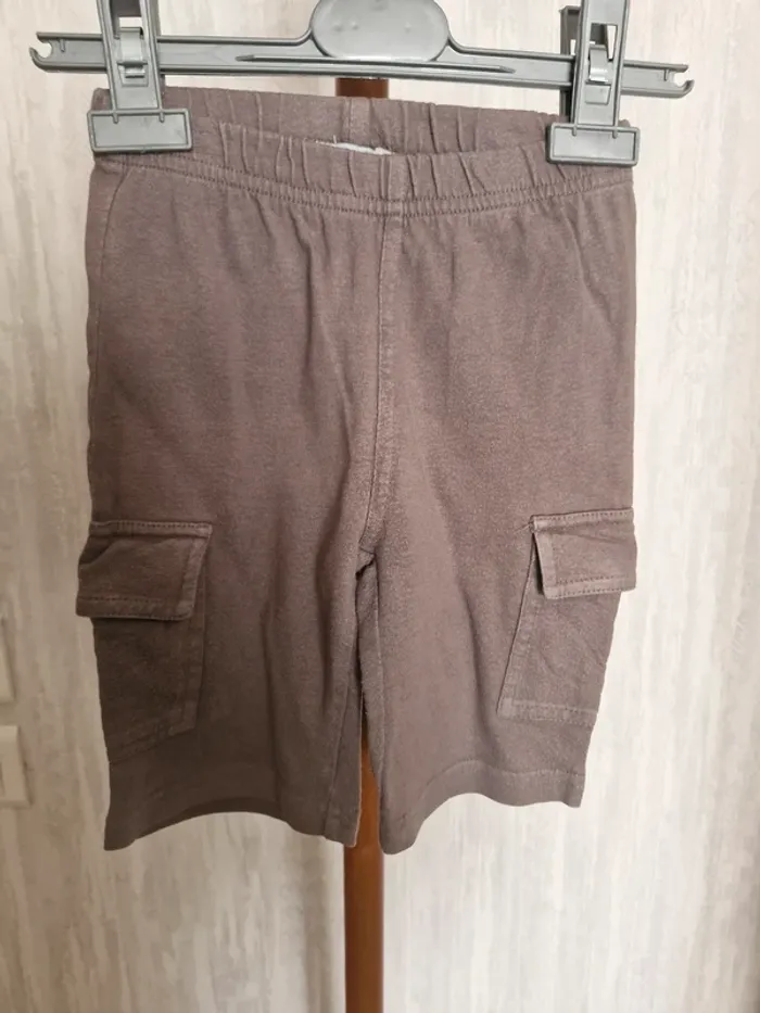 Short cargo bébé garçon 36 mois Kimbaloo marron coton