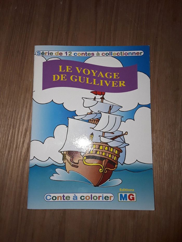 🔵 Livre Le Voyage de Gulliver à colorier 🔵