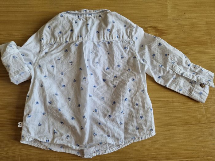 Chemise blanche palmiers bleus - photo numéro 3