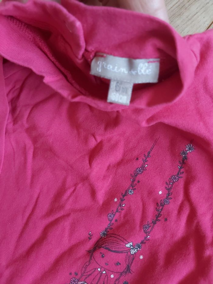 Tee-shirt col montant ML 6 mois (78) - photo numéro 2