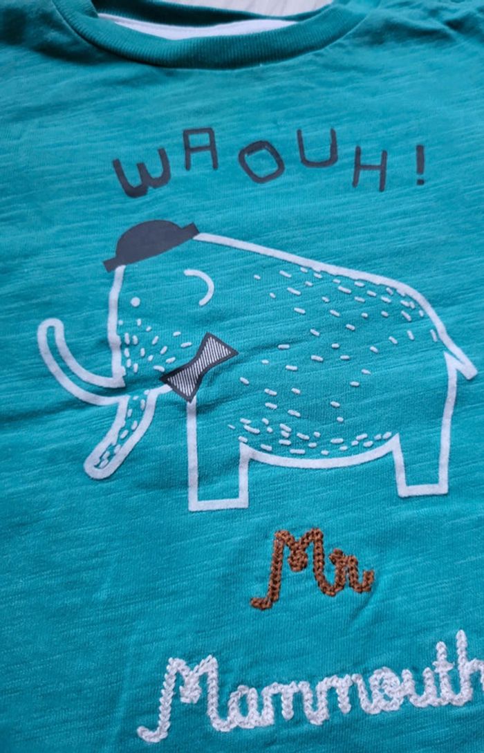 Lots T-shirt manches longues 6mois obaibi et tape à l'œil - photo numéro 5