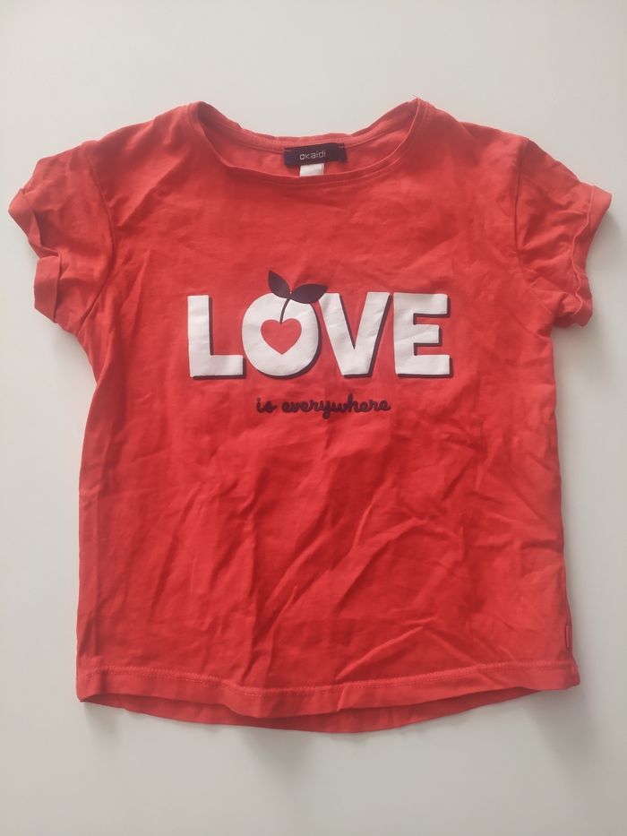 Tee shirt rouge Okaïdi 6ans
