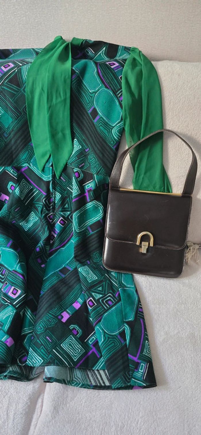 Petit Sac Vintage en Cuir Box-Calf années 1960-1970 - photo numéro 15