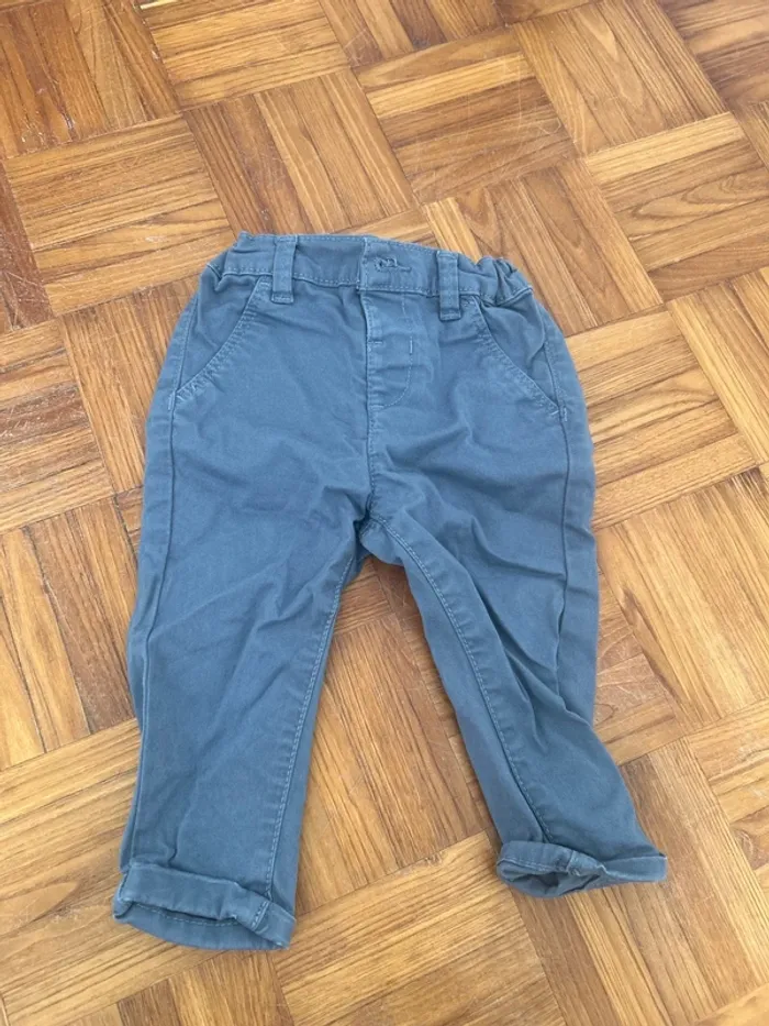 Pantalon bleu 12 mois Kiabi ( 73-76cm)