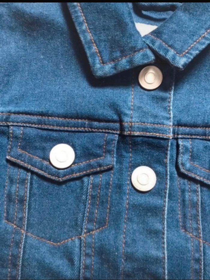 Veste en jean brut fille 4 ans - photo numéro 2