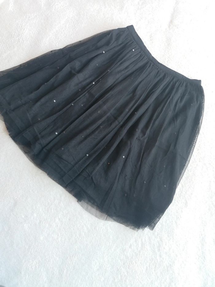 Jupe tulle fluide et paillettes