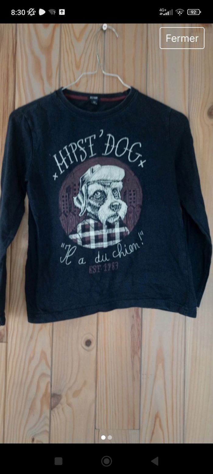 Tee-shirt manches longues garçon taille 10 ans