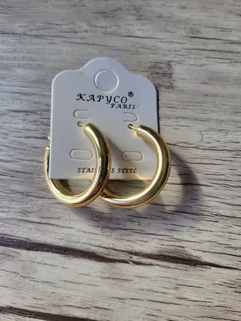 Boucle d'oreilles en acier inoxydable 