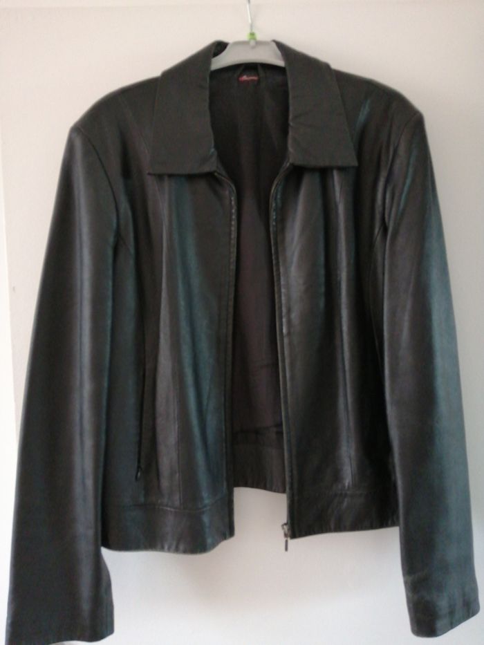 Veste cuir noir