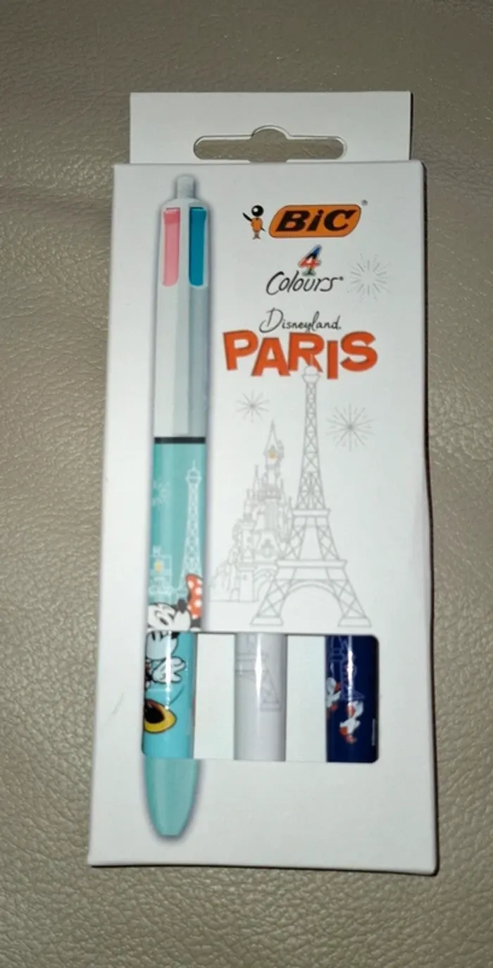 Lot de 3 bic de 4 couleurs Disneyland Paris