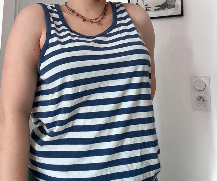 Débardeur rayé bleu et blanc – Pepe Jeans – Taille XL – Excellent état - photo numéro 4