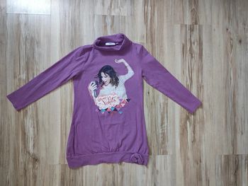 Robe / tunique violetta 8 ans à col roulé lilas Disney