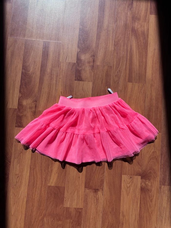 Jupe à volants rose fluo 80cm - photo numéro 1